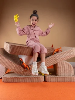 Børn Wigiwama Play Bygbar Sofa 272x156 cm, Toffee